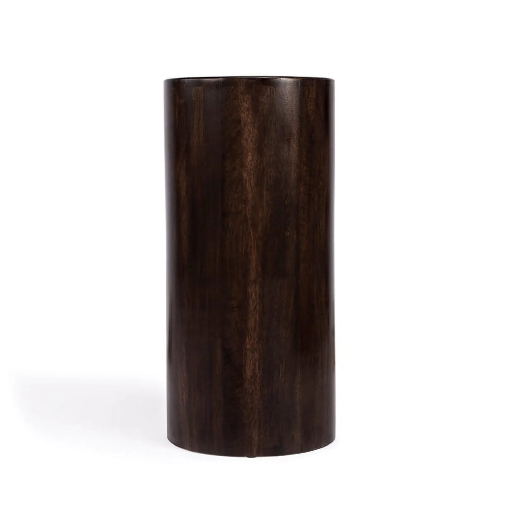 Dark Brown Mango Wood End Table with Storage Set of 2 Y673