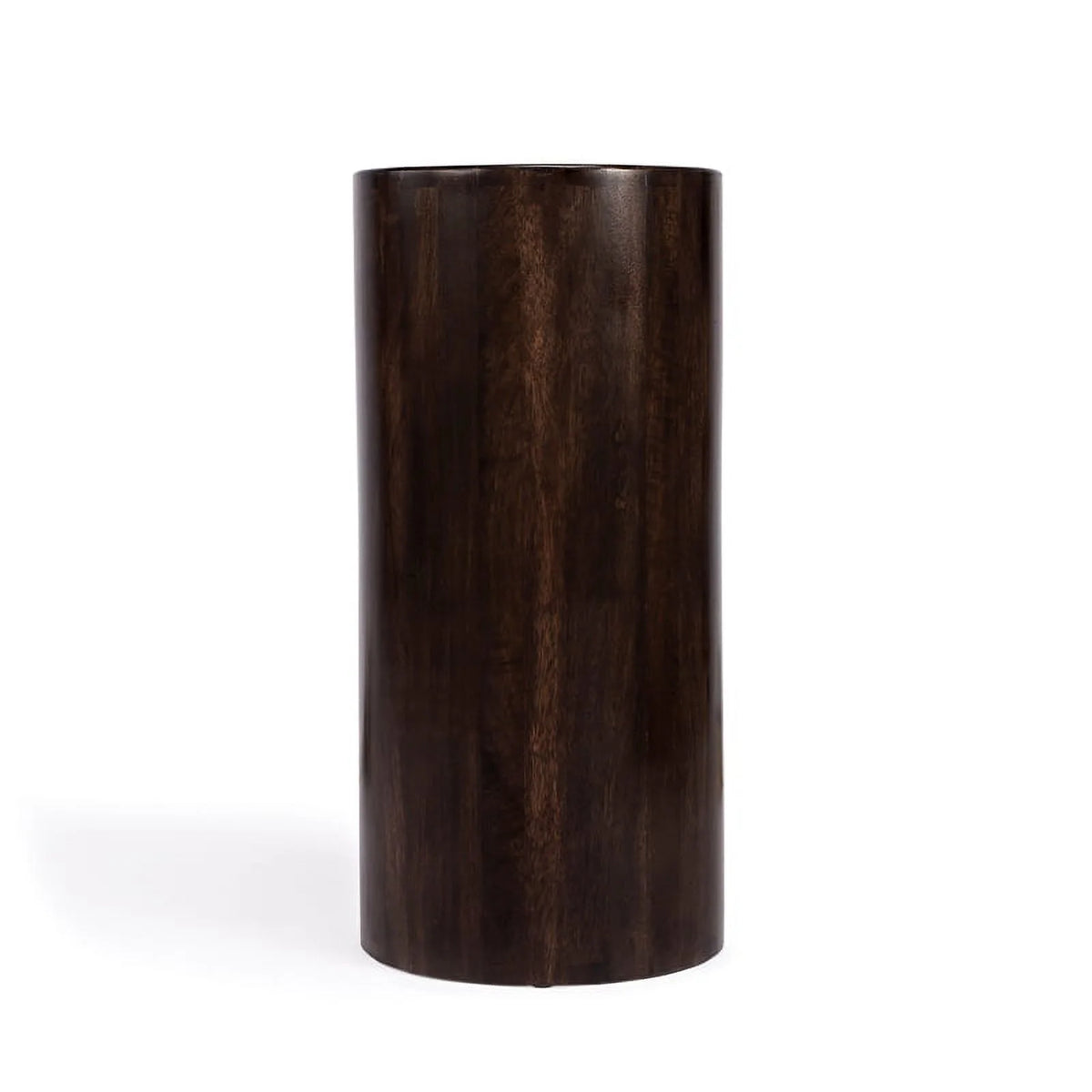 Dark Brown Mango Wood End Table with Storage Set of 2 Y673