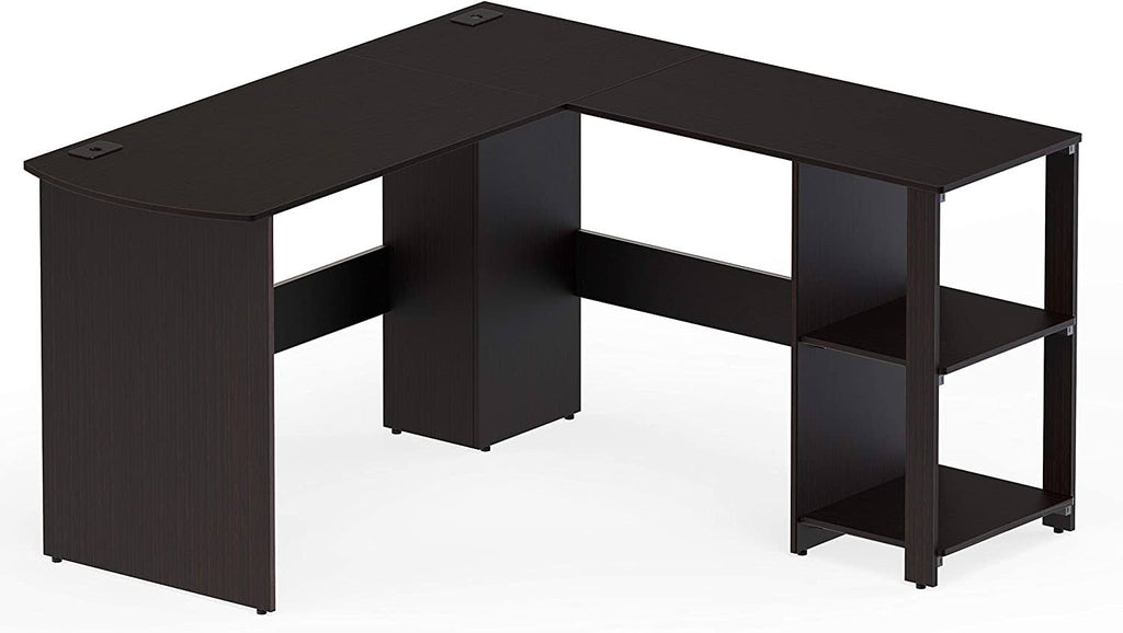 Walnut L-Shaped Wood Corner Desk B328425