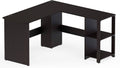 Walnut L-Shaped Wood Corner Desk B328425