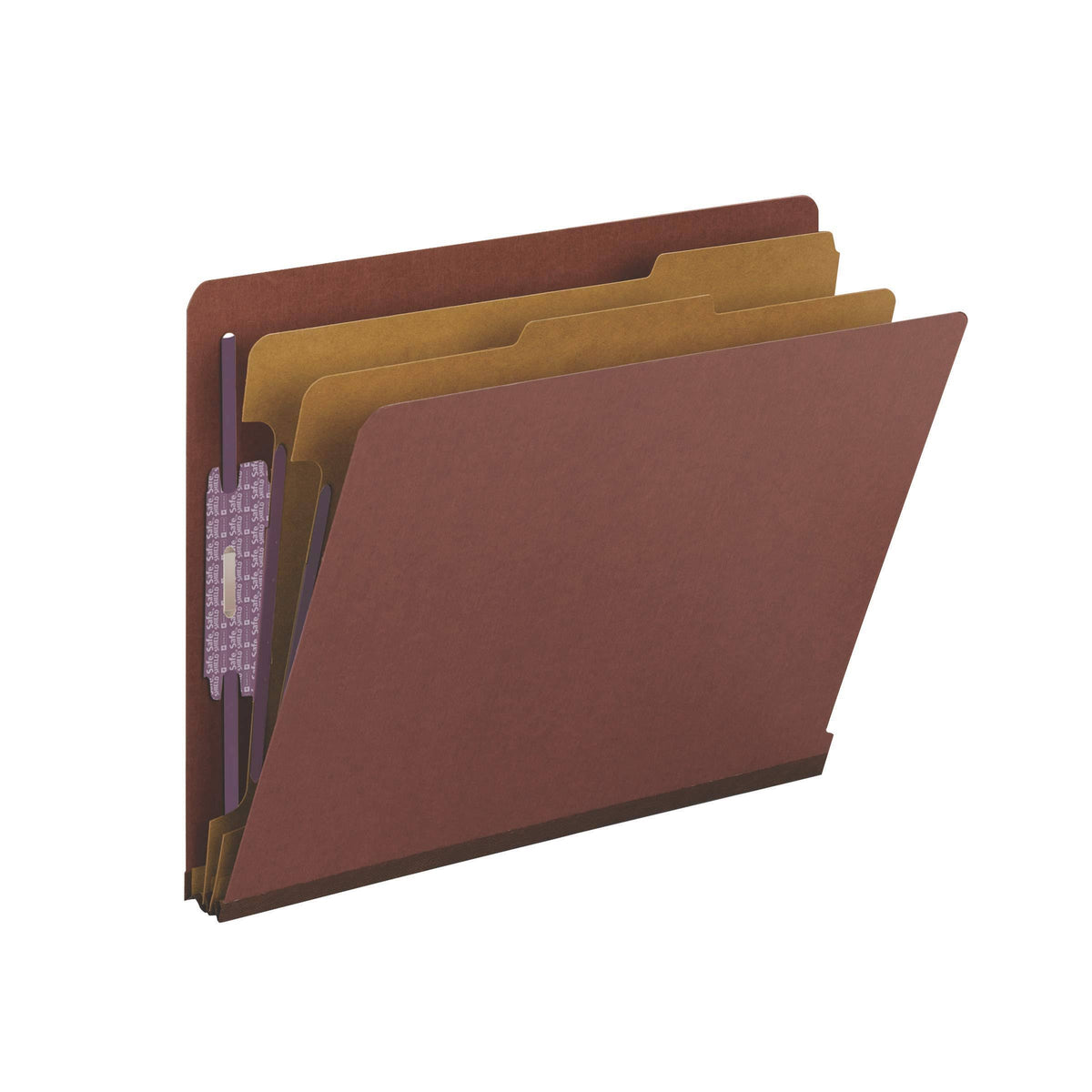 Red Letter Size Classification Folders with Fasteners, 10/Box W4336