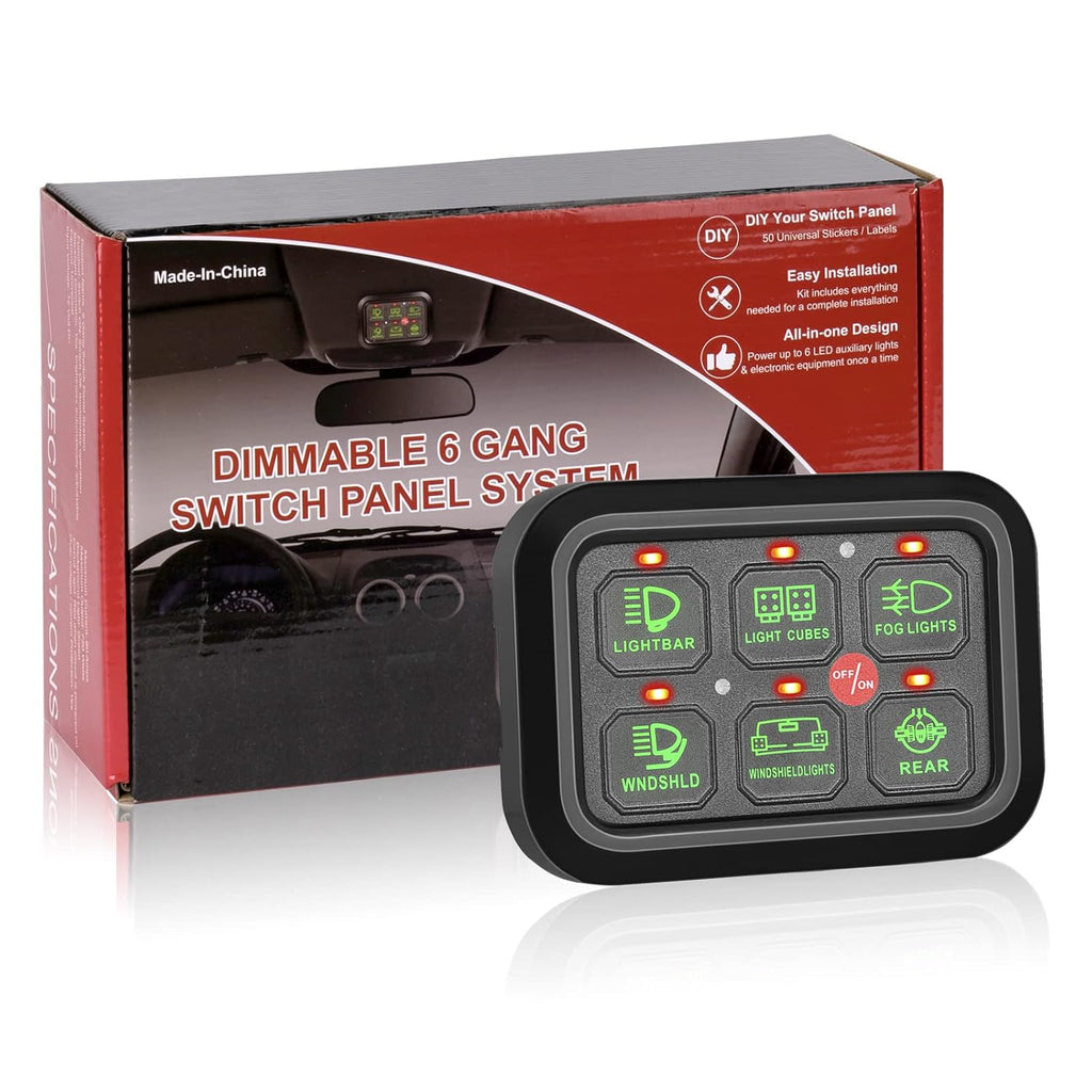 8 Gang LED Touch Control Switch Panel Box for Car Truck ATV UTV Boat Marine SUV Caravan R366214
