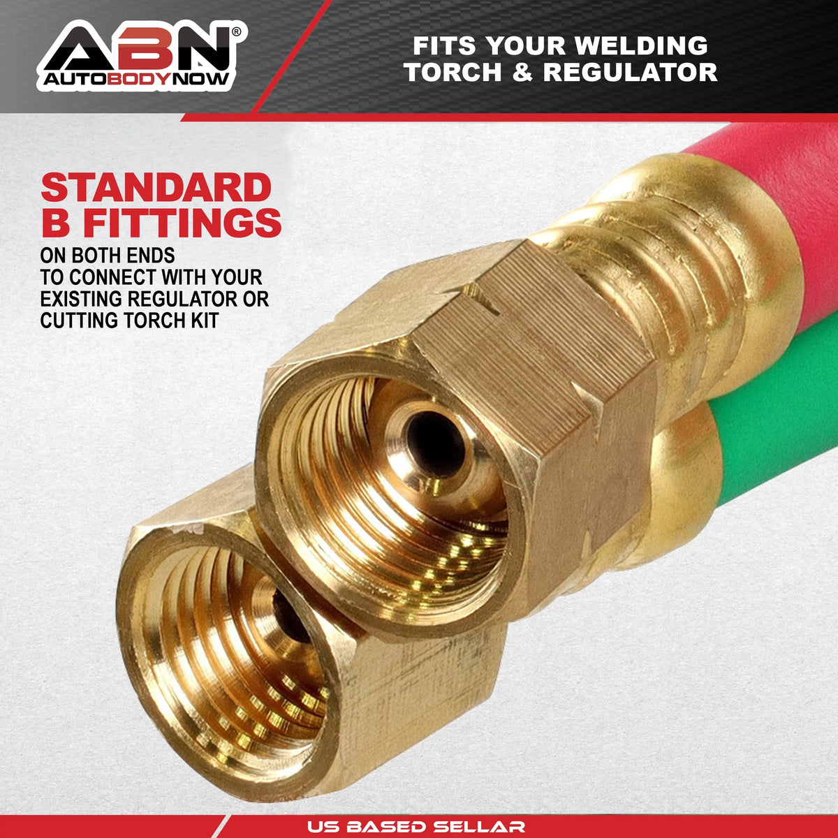 Oxy Acetylene Hose 25ft 1/4in Twin Welding Torch Hoses C50872