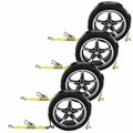 2" x 11' Ratchet Strap with Wire Hooks & 3 Rubber Cleats E9944