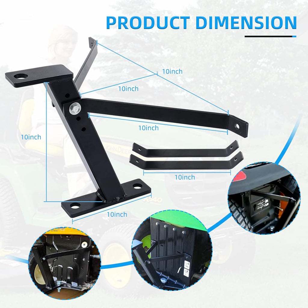 Black Powder Coated Lawn Mower Tractor Trailer Hitch Pack of 2 M171