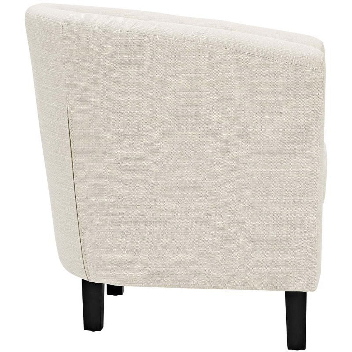 Beige 2 Piece Tufted Polyester Fabric Arm Chair Set G51199