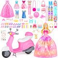 67PCS Doll Playset with Scooter & 11.5 Inch Doll Accessories H757419