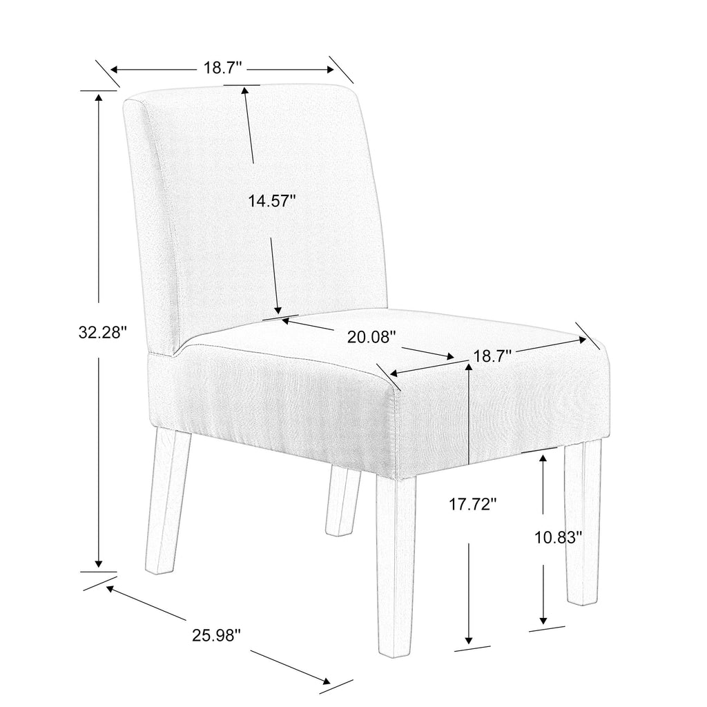 Fabric Accent Chair Set of 2 with Round Wood Table Y268075