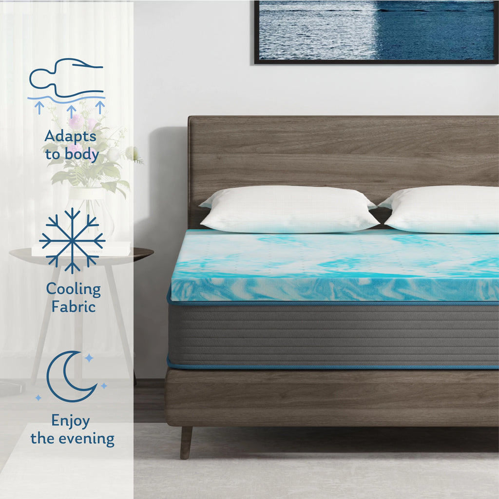 2 inch Cooling Gel Memory Foam Mattress Topper P89668