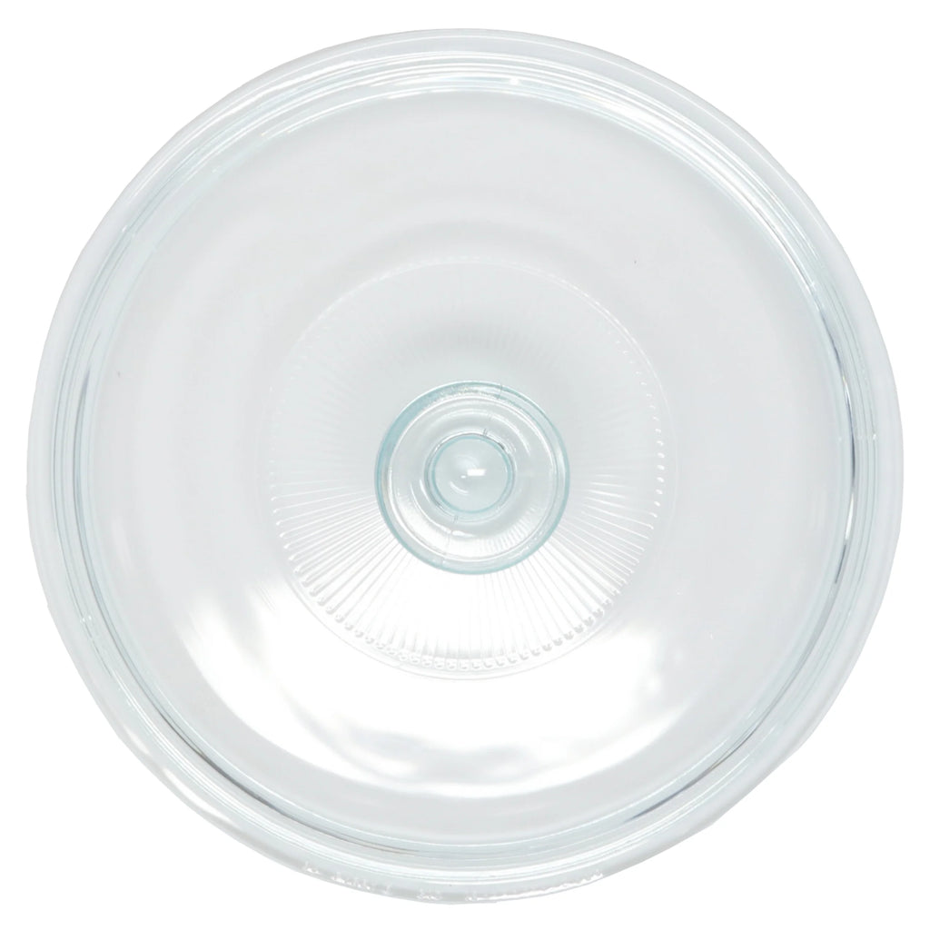 French White Round Glass Lid 6-Pack Q29452