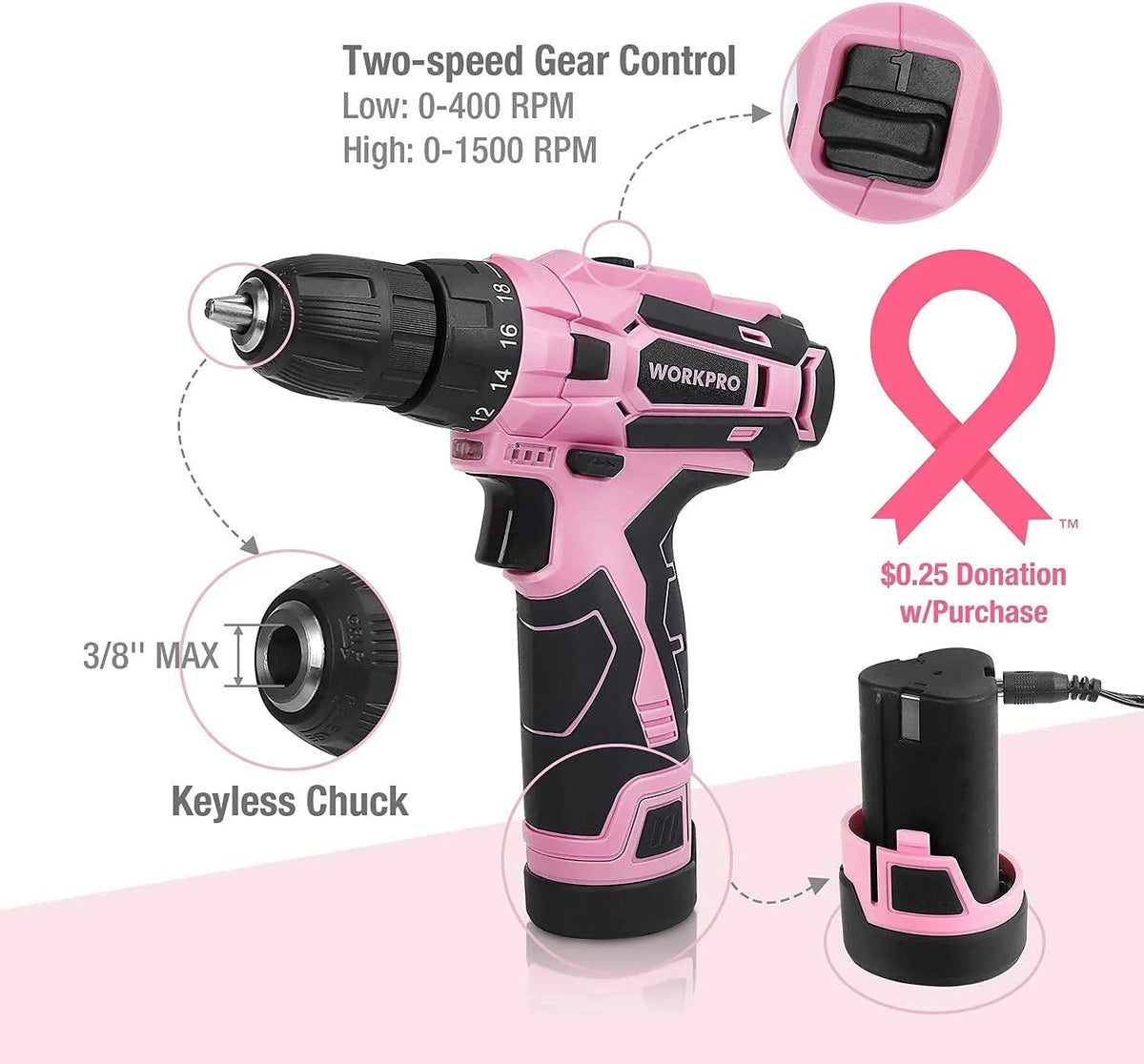 Cordless Drill Driver Kit A453145
