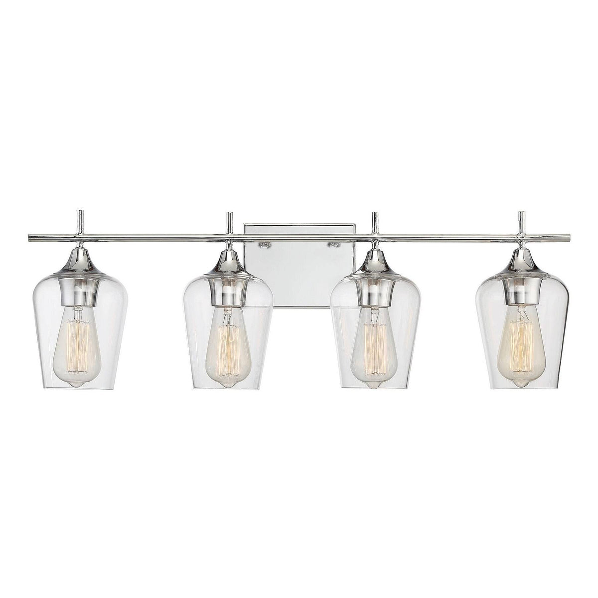 Polished Chrome 4-Light Bath Bar L465