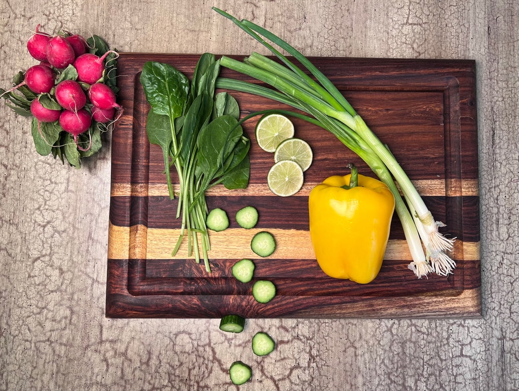 Brown Sheesham Cutting Board with Juice Groove P202693