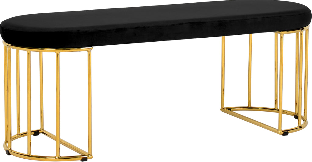 Black Velvet Bench D577
