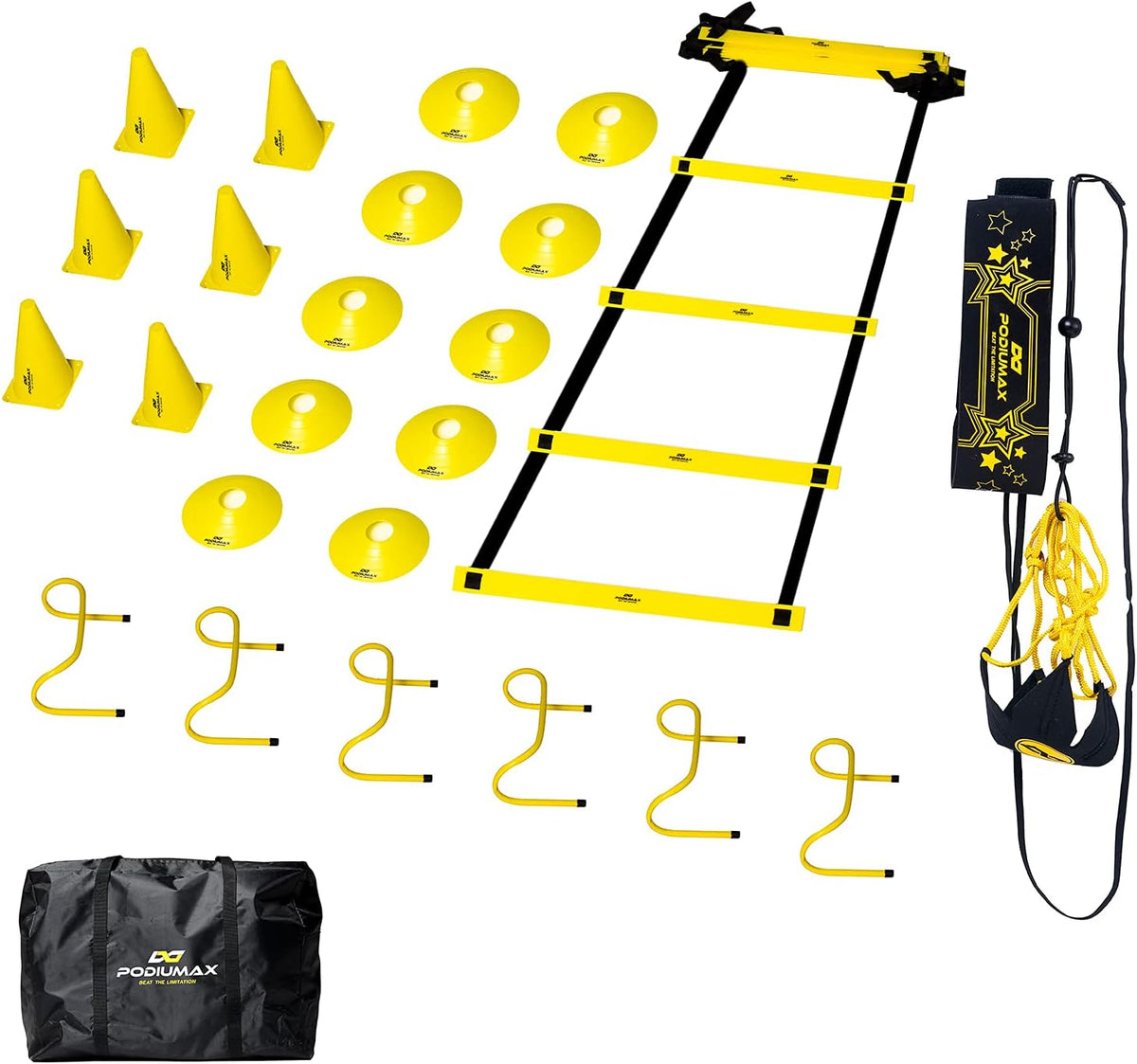 Agility Training Equipment Set with Carrying Bag W773907