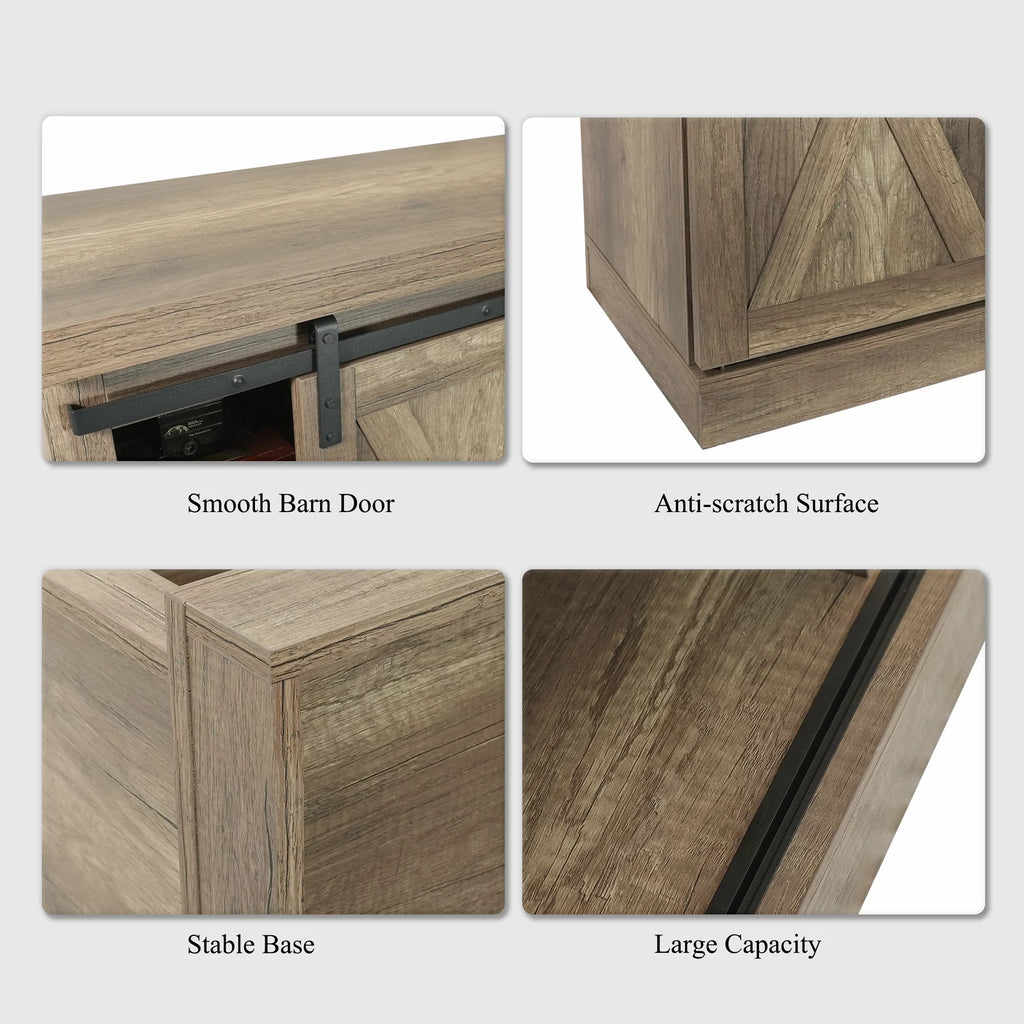 Storage Cabinet with Sliding Slat Door M68042