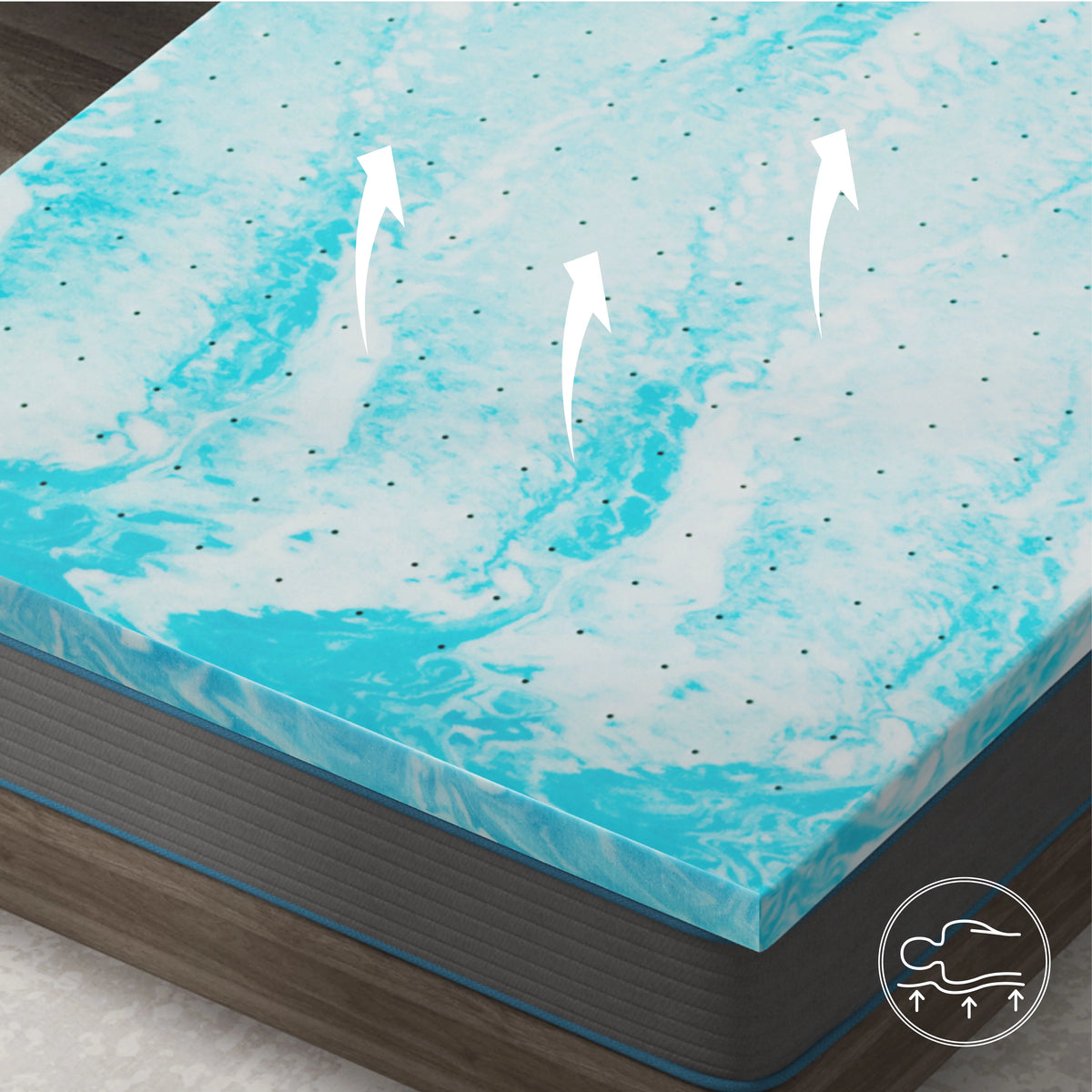 2 inch Cooling Gel Memory Foam Mattress Topper P89668