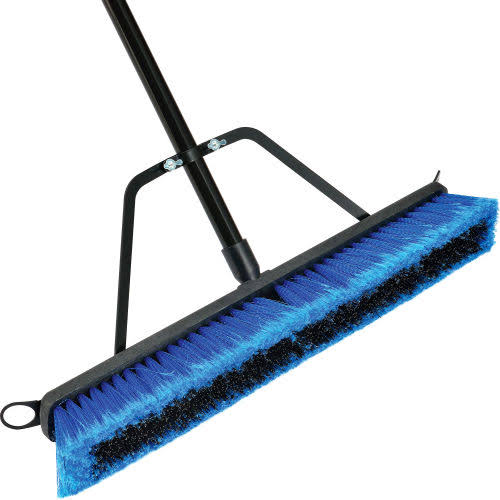24x22 Push Broom with Plastic Block and Steel Handle, Pkg Qty 4 N1920