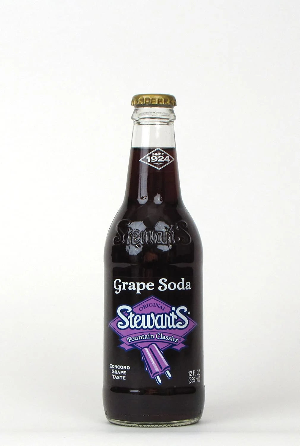 12 oz Glass Bottle Grape Soda (6 Pack Total of 72 Oz) J821
