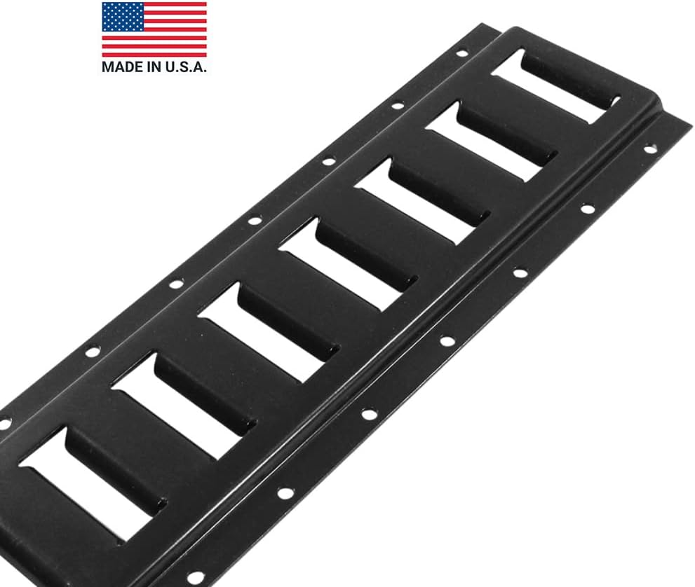 Black 5 FT Steel E-Track Rails 4 Pack L902