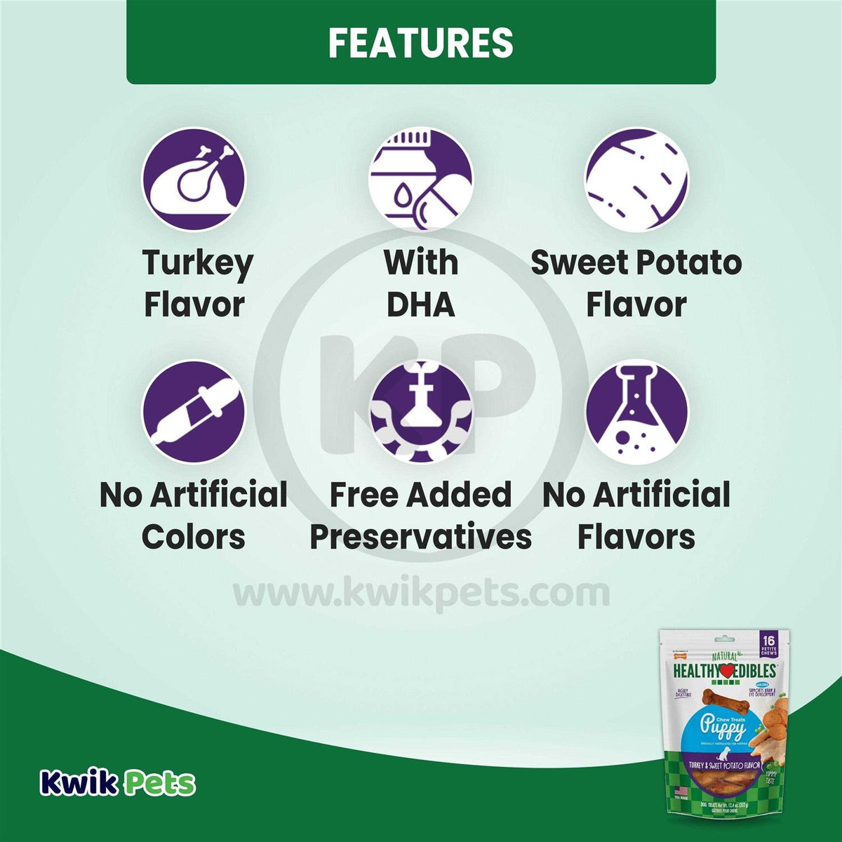 Turkey Sweet Potato Puppy Chew Treats H796