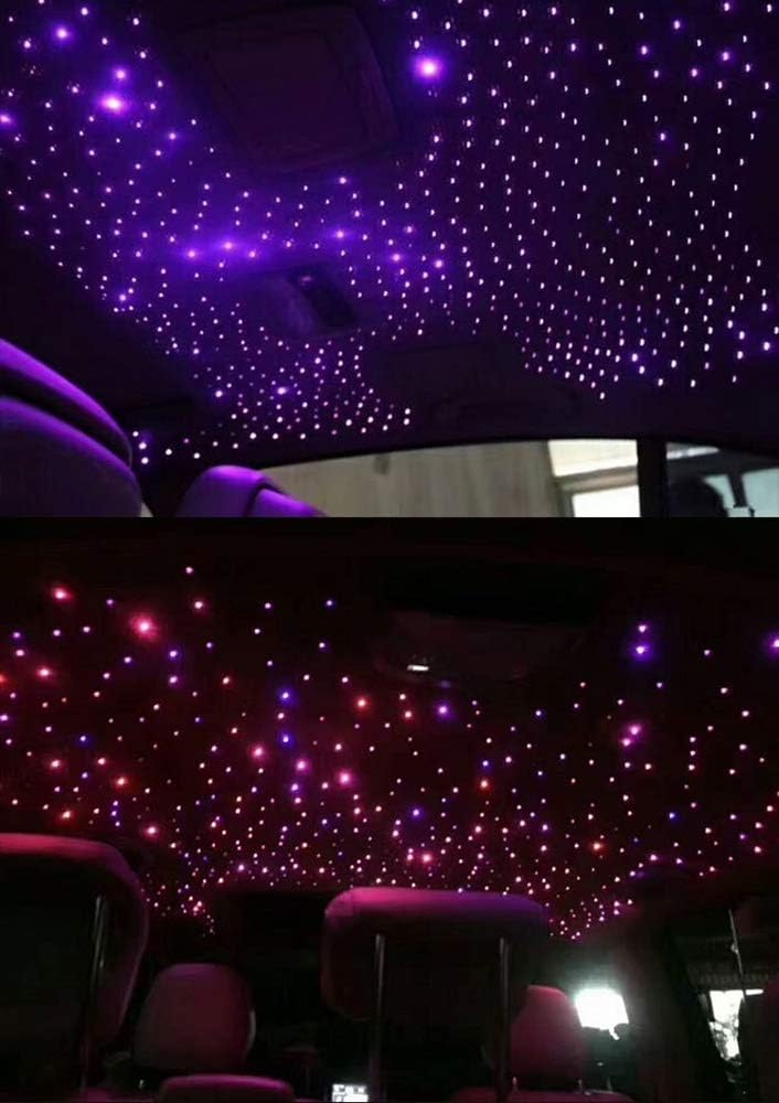 16W Fiber Optic Star Ceiling Light Kit with 150pcs 0.75mm 6.5ft Fiber Optical Cable Strands Y896779