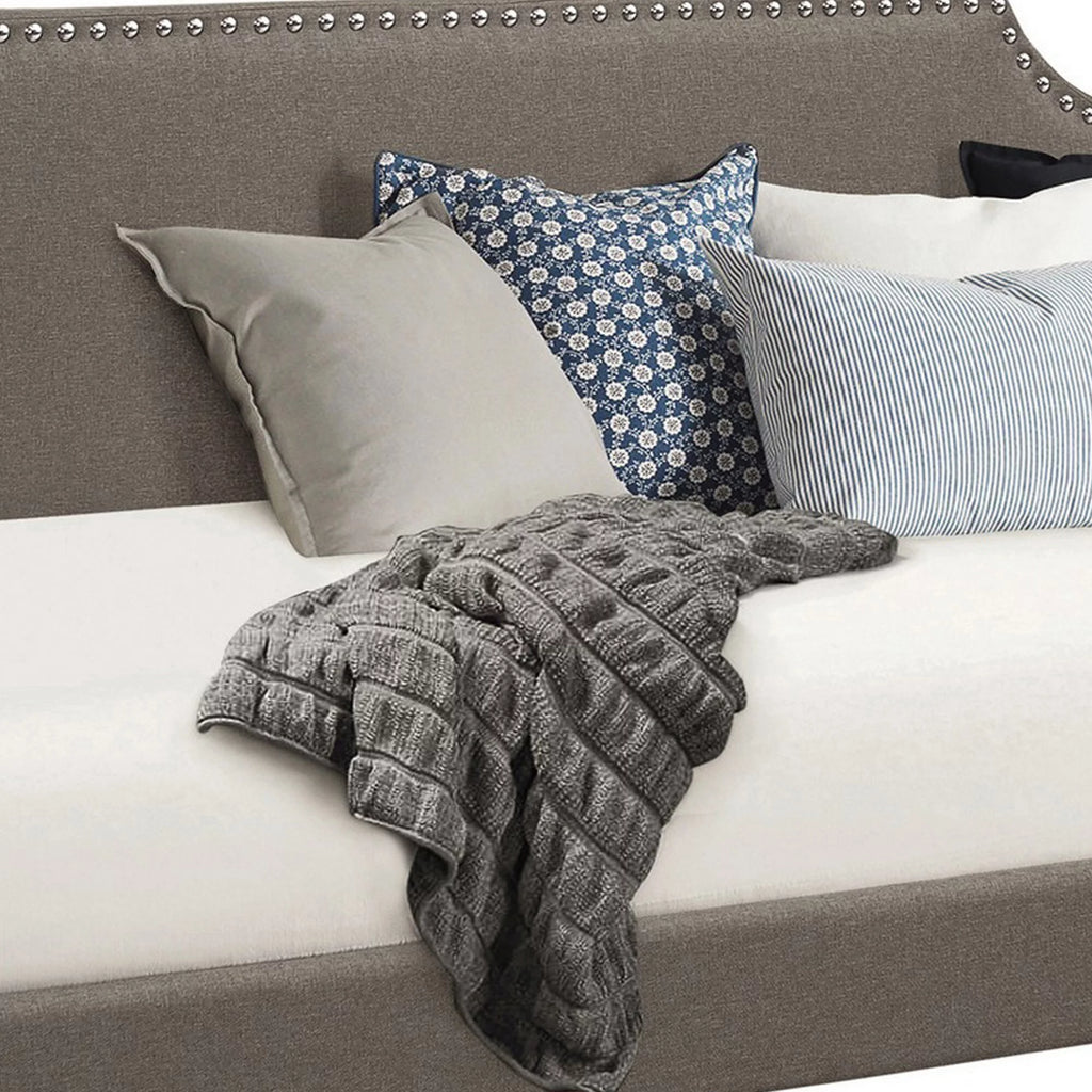 Gray Fabric Upholstered Daybed K37346