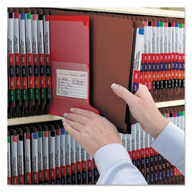 Red Letter Size Classification Folders with Fasteners, 10/Box W4336