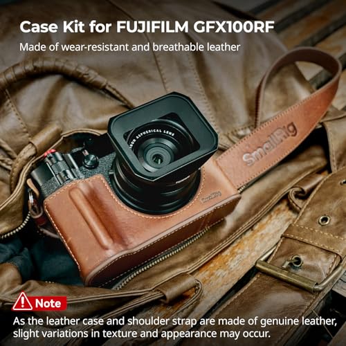 Black Leather Camera Case Kit with Shoulder Strap T177