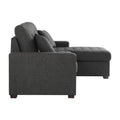 Dark Grey 2-Piece Sectional Sofa Sleeper with Right Chaise A381138