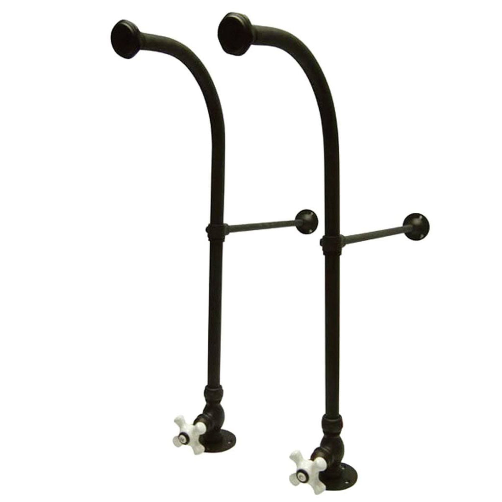 Vintage Polished Chrome Freestanding Water Supplies with Stop F6659