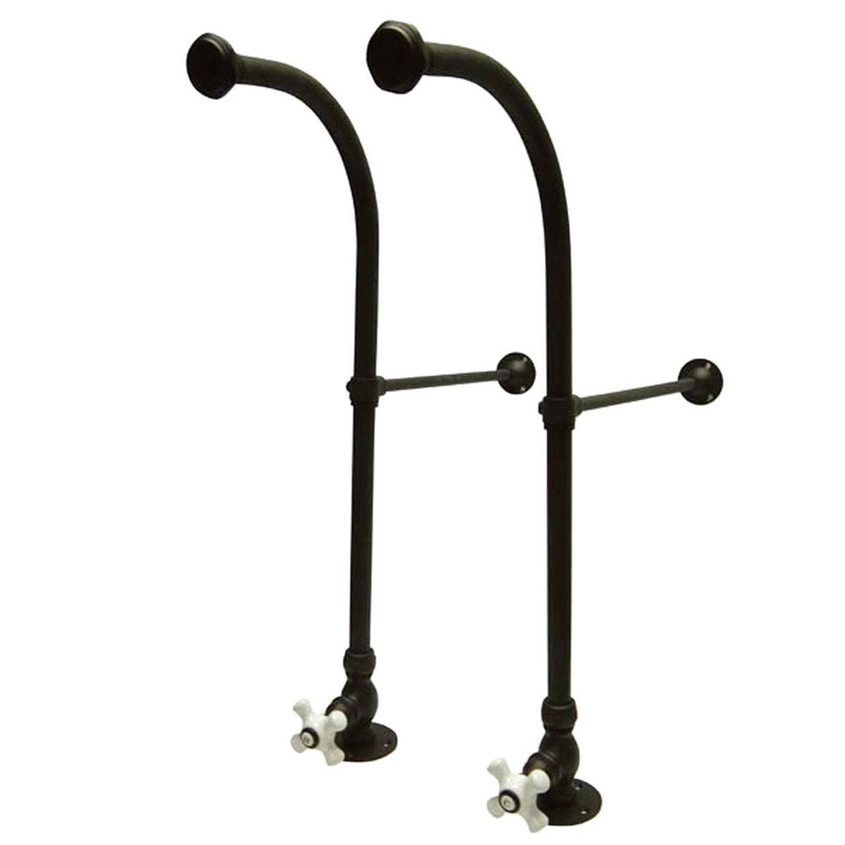 Vintage Polished Chrome Freestanding Water Supplies with Stop F6659