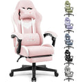 Grey Ergonomic Reclining Gaming Chair with Footrest V8916