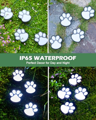 20 LED Solar Pathway Lights Outdoor Waterproof with 8 Lighting Modes P6572