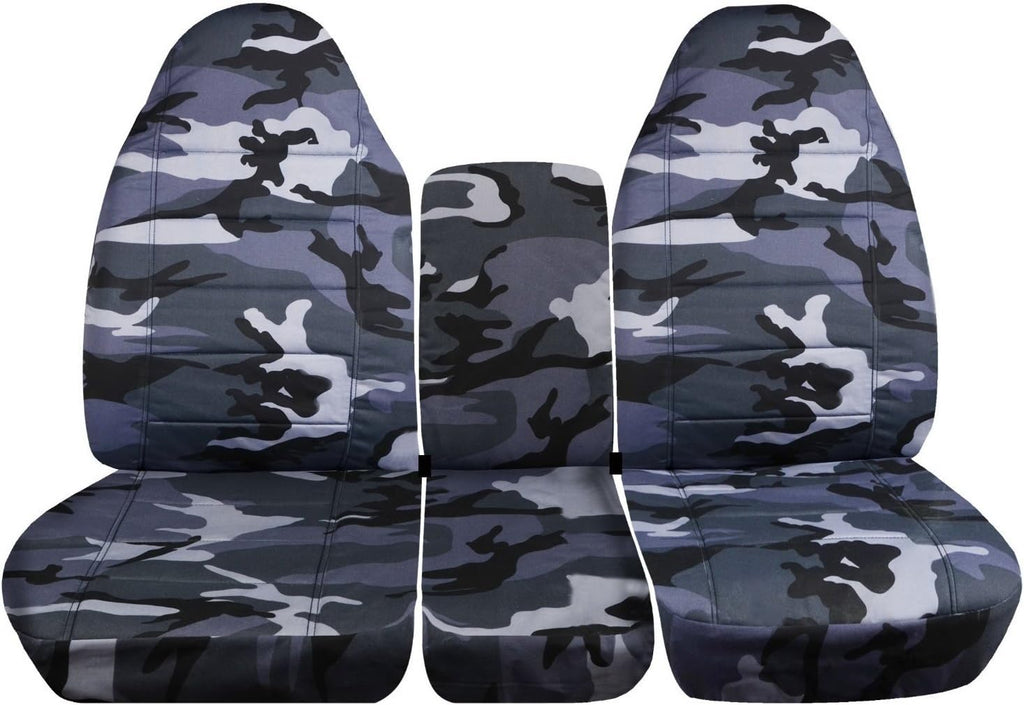 Camo Truck Seat Covers for 2002-2005 Dodge Ram Front 40/20/40 Split Bench with Center Console F12912