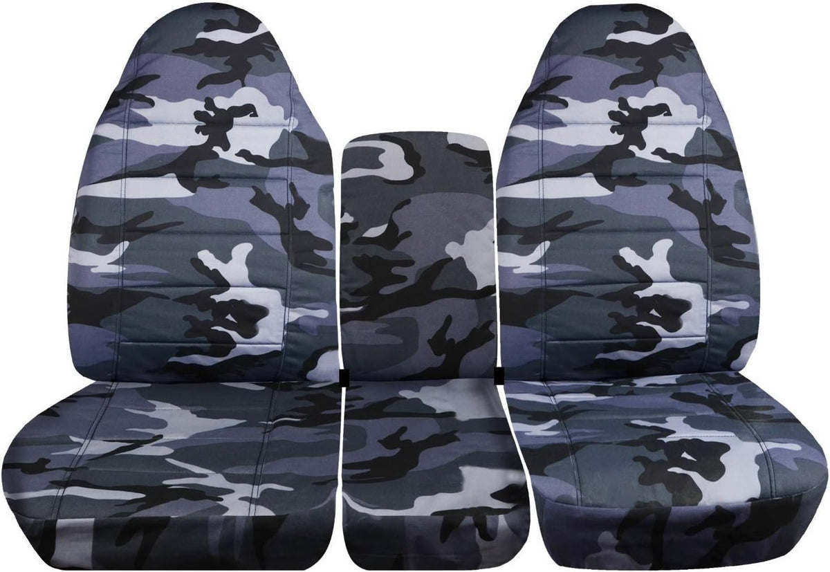 Camo Truck Seat Covers for 2002-2005 Dodge Ram Front 40/20/40 Split Bench with Center Console F12912