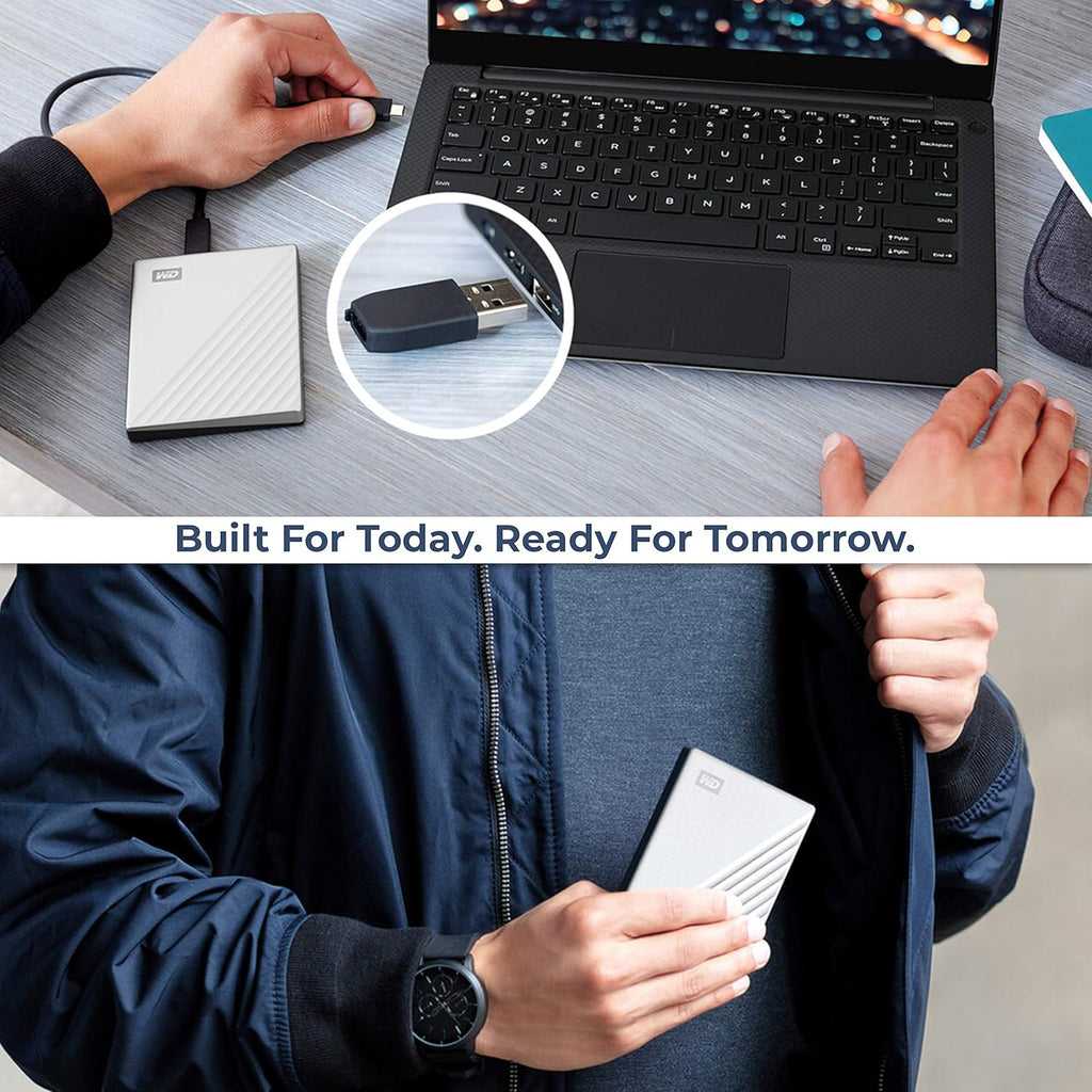 2 TB Portable External Hard Drive with 2 Hard Drive Cases X272233