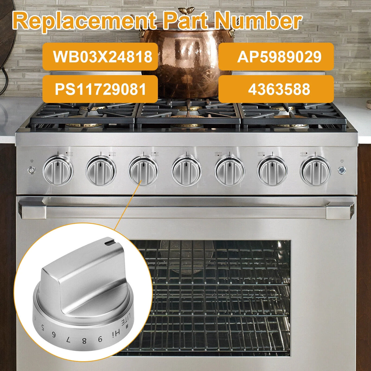 Stainless Steel Control Knobs D1674