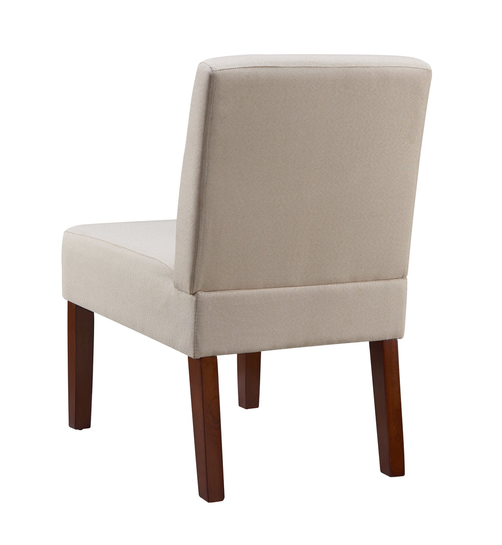 Fabric Accent Chair Set of 2 with Round Wood Table Y268075
