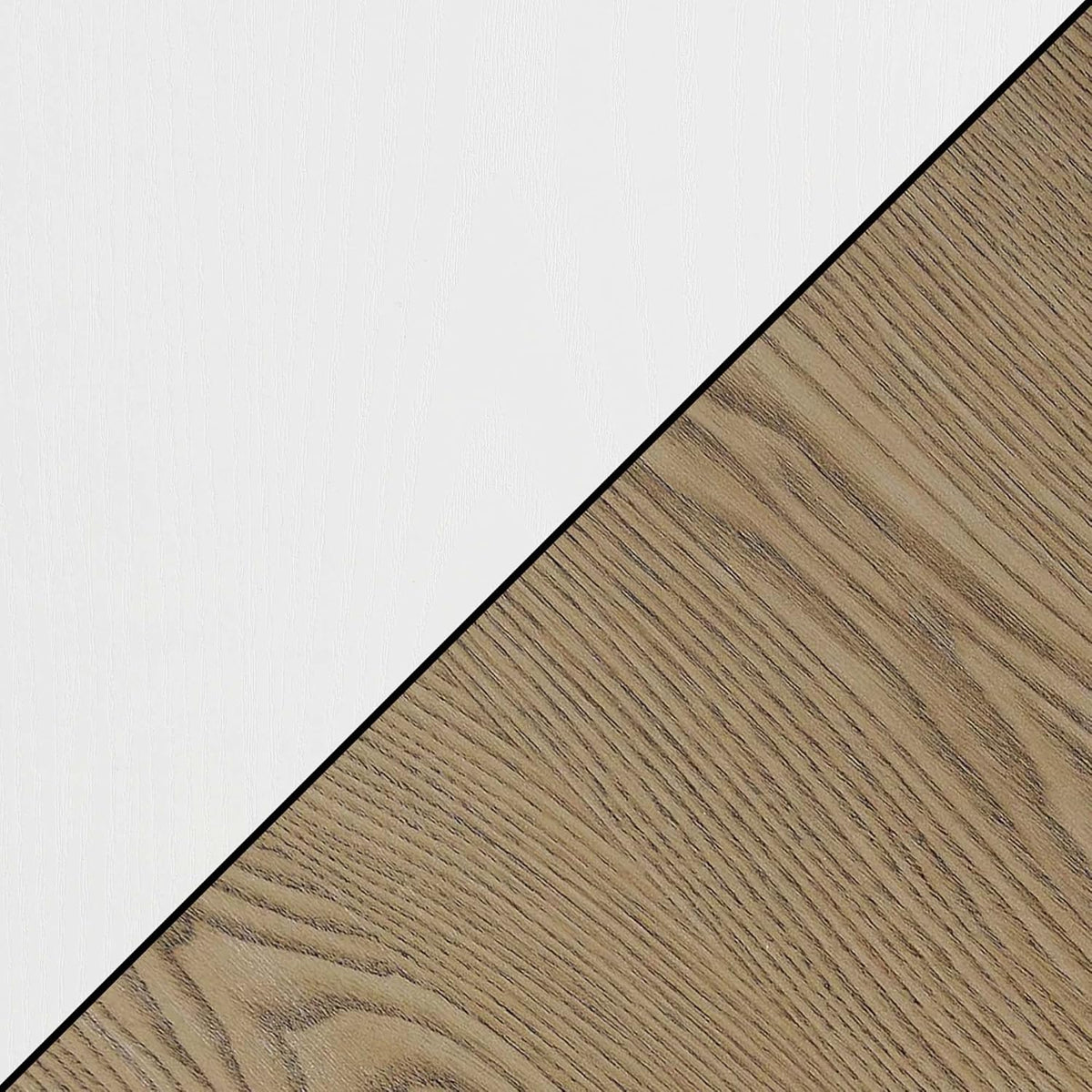 1-Drawer Hall Table with Shelf, Driftwood/White N400