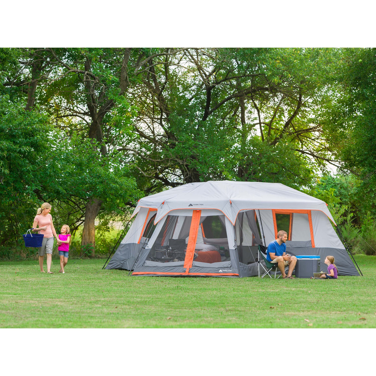 20' x 18' 12-Person 3-Room Instant Cabin Tent with Screen Room W7479