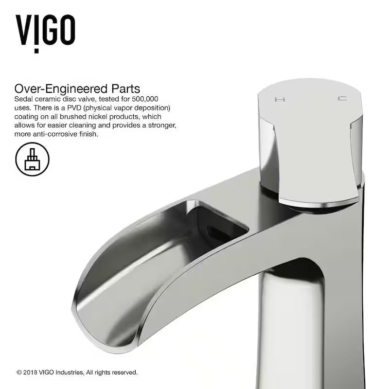 Single Handle Brushed Nickel Bathroom Faucet S300560
