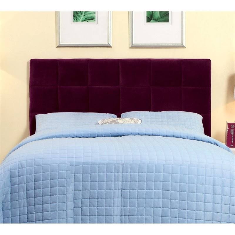 Purple Fabric Full Queen Headboard I75732