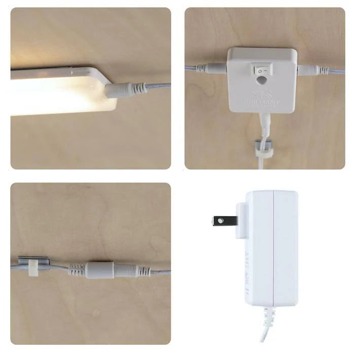 12 inch LED Under Cabinet Light Kit with 6 Bars and Remote Control, White M51059