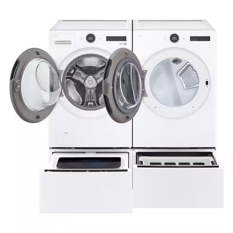 27 in. White Laundry Pedestal with Storage Drawer L836