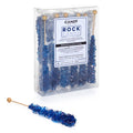 Navy Blue Rock Candy Crystal Sticks - Blue Raspberry Flavored - 12 Indiv. Wrapped X32339