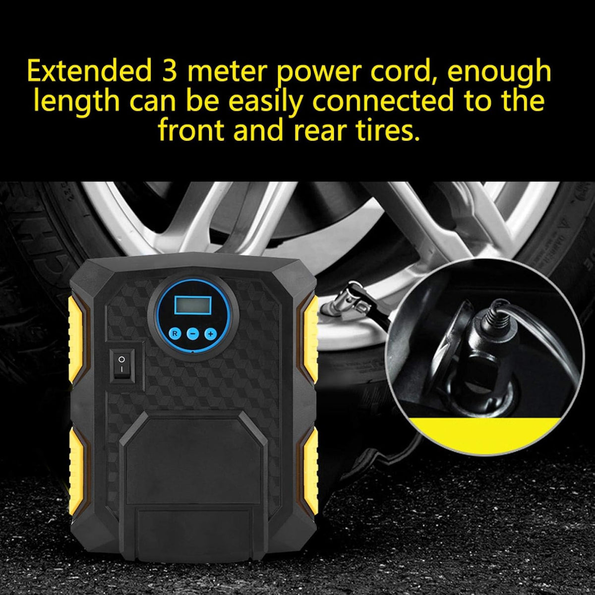 DC 12V Digital Portable Car Tire Inflator Pump 150PSI, Pack of 2 Y65003