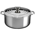 5.5 qt Stainless Steel Shallow Casserole with Lid V242