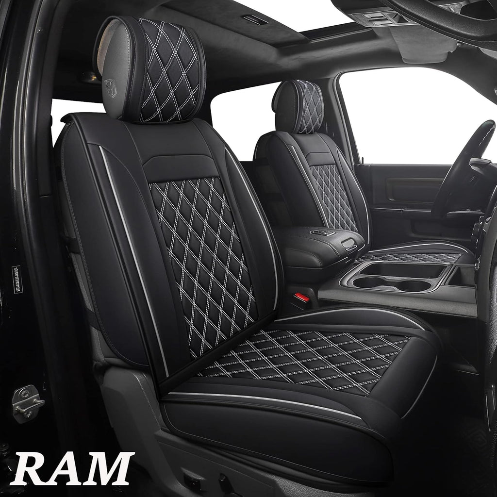 Black-Red Waterproof Synthetic Leather Car Seat Covers 5PCS Full Set Z5886