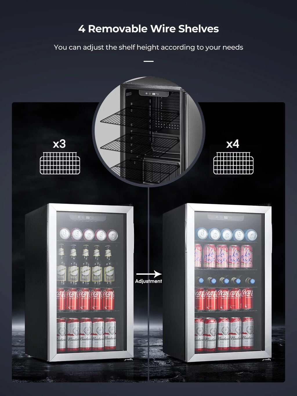 126 Can 3.2 Cu.ft Beverage Refrigerator Cooler M5026